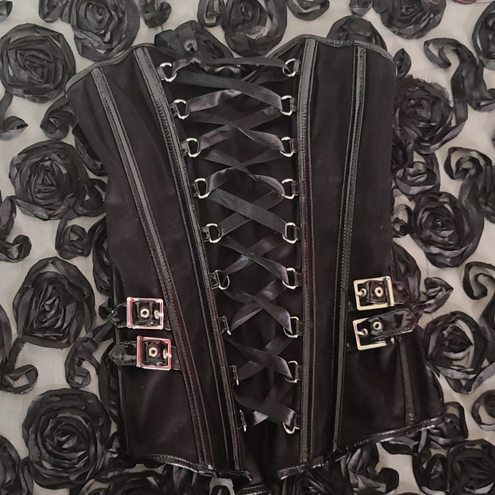 Gothic style corset by Frederick's of Hollywood